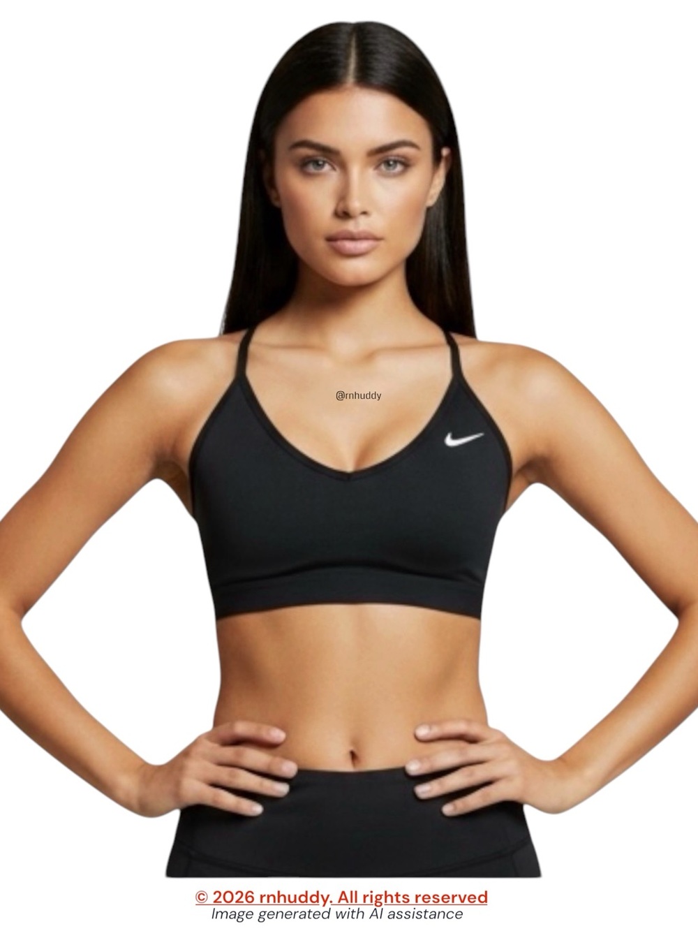 Nike S black strappy back sports bra